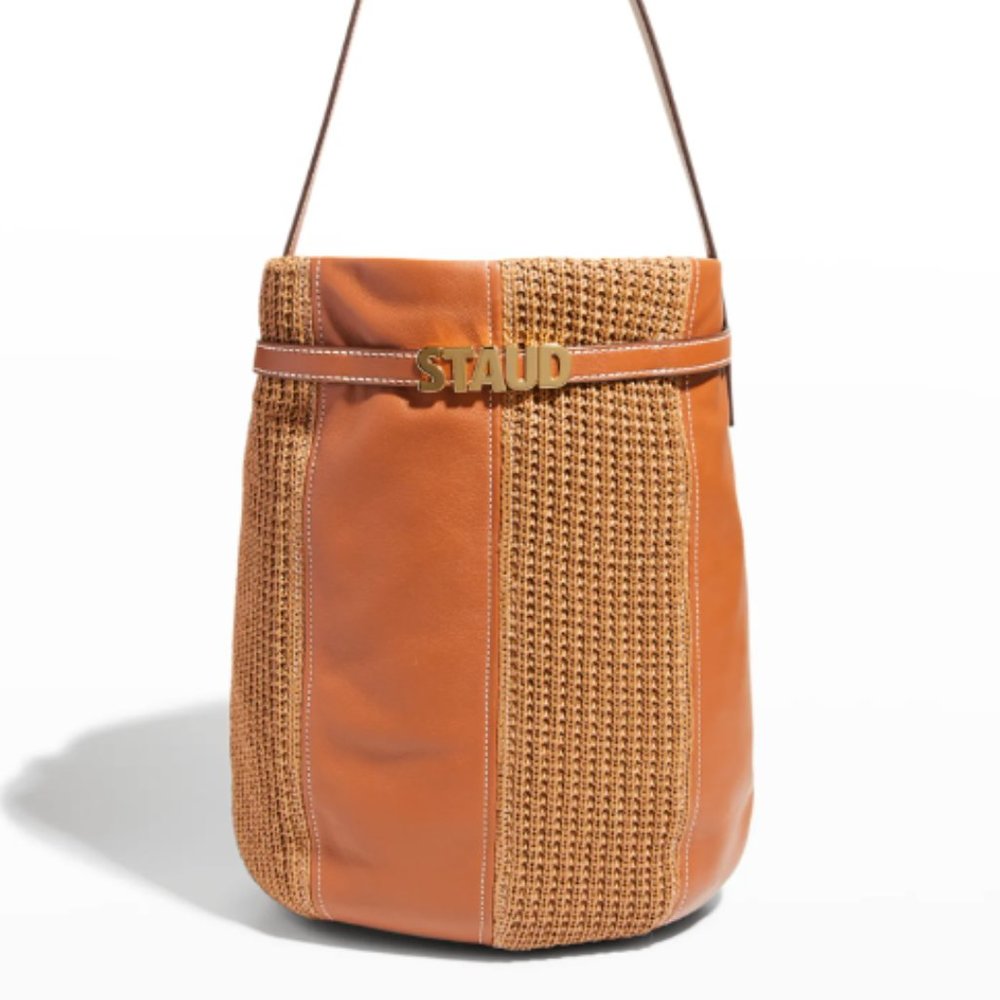NWT STAUD Cabana Large Raffia Tote